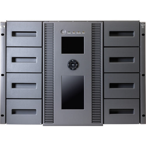 AJ040B - HP MSL8096 2 LTO-4 Ultrium 1840 Fibre Channel Tape Library 2 x Drive/96 x Slot LTO-4 76.80TB (Native) / 153.60TB (Compressed) 241.78 MB/s (Native) / 495.16 MB/s (Compressed) Fibre Channel Enc
