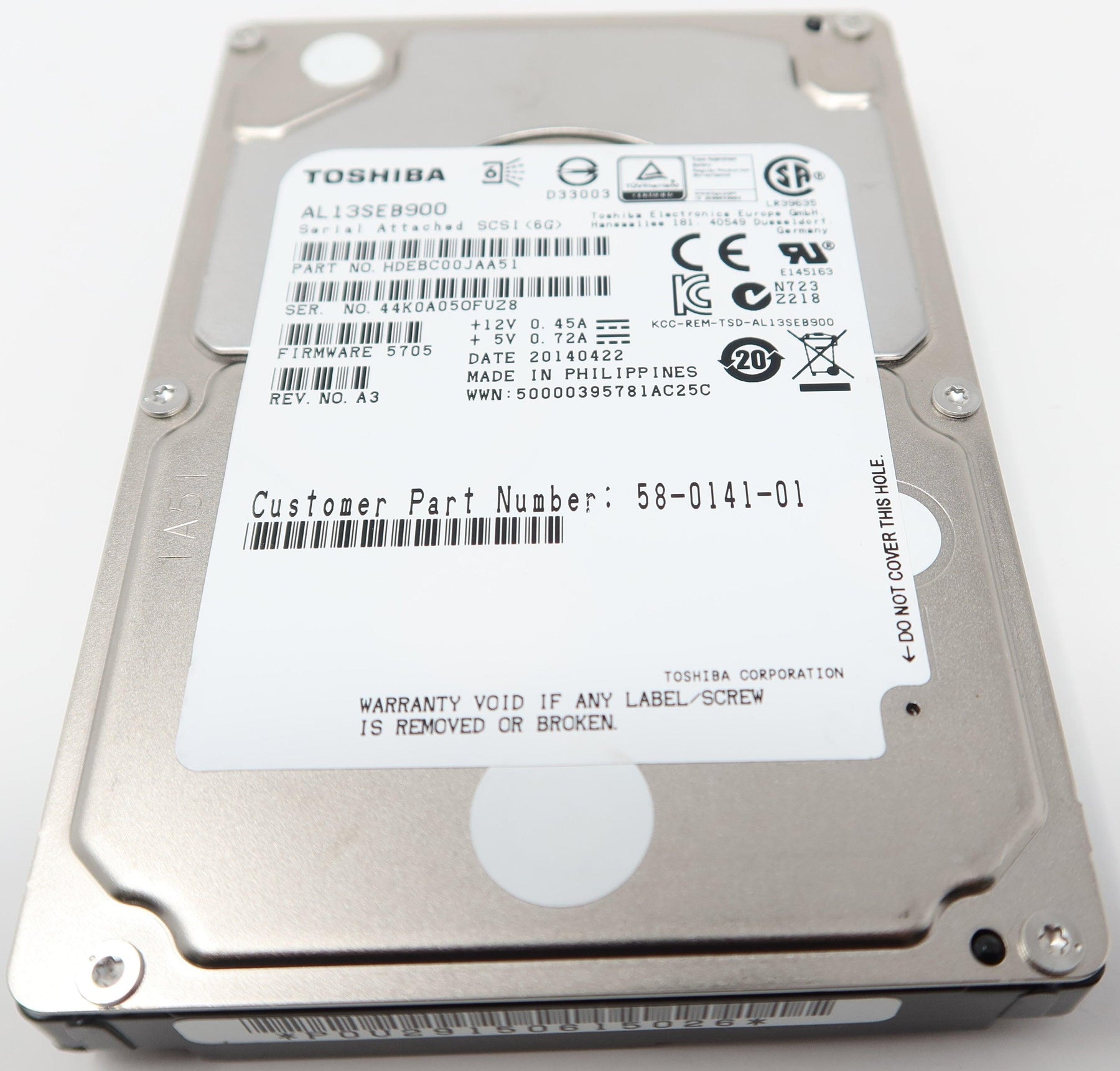 AL13SEB900 Toshiba 900GB 10K 6G 2.5" SAS Hard Drive