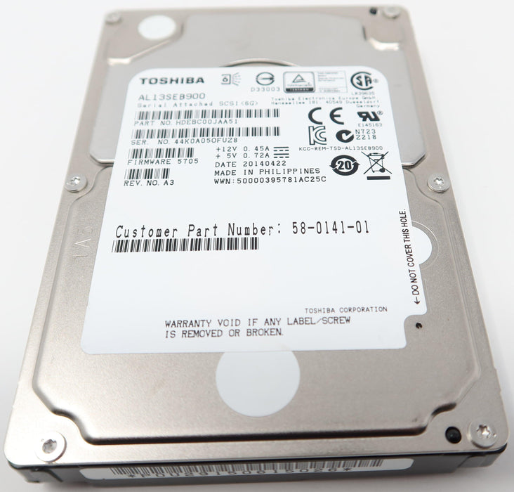 AL13SEB900 Toshiba 900GB 10K 6G 2.5" SAS Hard Drive
