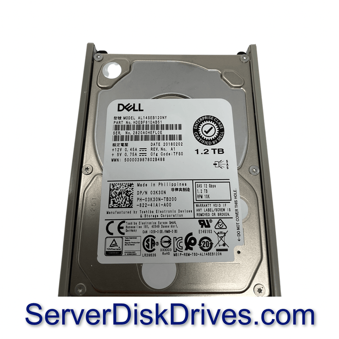 AL14SEB120NY — Dell 1.2TB SAS 10k 2.5" 12G Hard Drive 3K30N