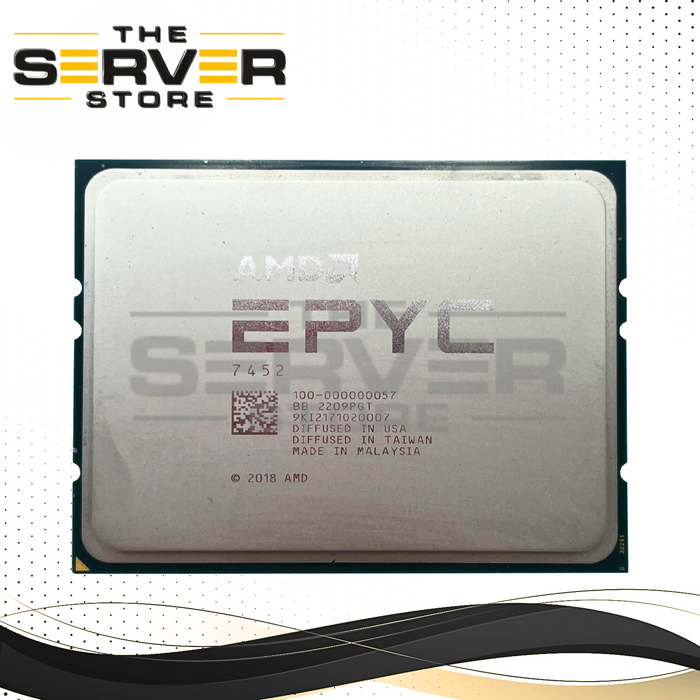 AMD EPYC 7452 2.35GHz 32 Core 128MB 155W SP3 CPU (Dell Locked) 100-000000057