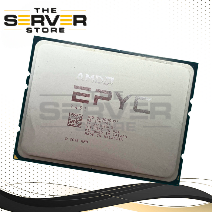 AMD EPYC 7452 2.35GHz 32 Core 128MB 155W SP3 CPU (Dell Locked) 100-000000057