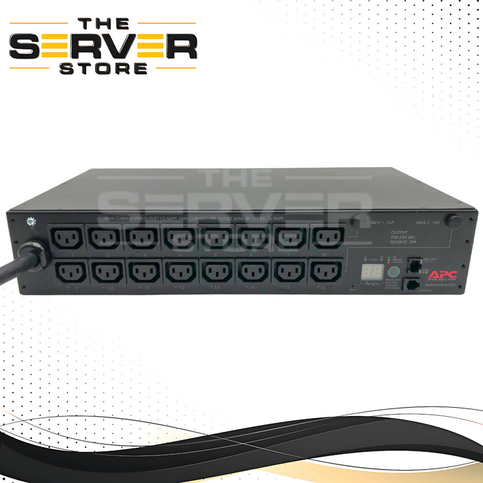 APC 30A 208V Switched Rack Power Distribution Unit (PDU). 2U. Model: AP7911B.