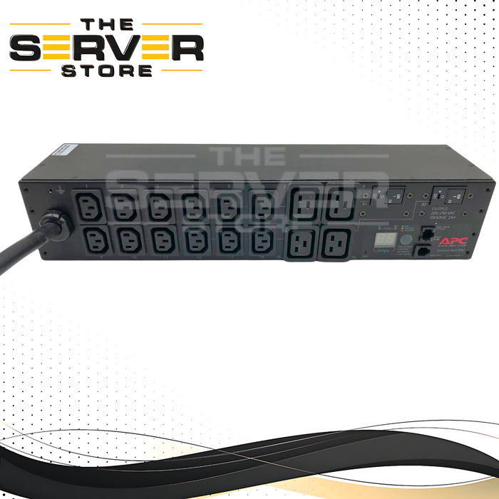 APC Metered 30A 208V 2U Rack Power Distribution Unit (PDU). Model: AP7811. P/N: ILPL 885-2958 REV 1.