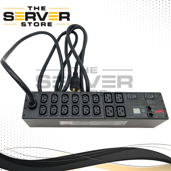 APC Metered 30A 208V 2U Rack Power Distribution Unit (PDU). Model: AP7811. P/N: ILPL 885-2958 REV 1.