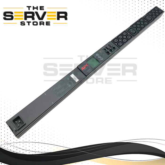 APC Schneider Electric Vertical Rack-Mount PDU (Power Distribution Unit) - Metered Rack, 20-Outlet, 100V-240V/30A, 42U 0U Form Factor. P/N: AP8858NA3.