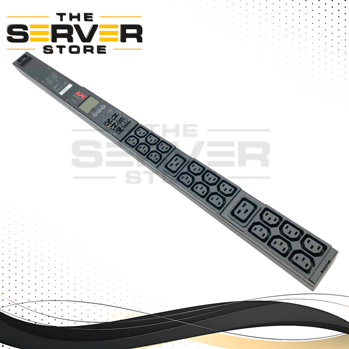 APC Schneider Electric Vertical Rack-Mount PDU (Power Distribution Unit) - Metered Rack, 20-Outlet, 100V-240V/30A, 42U 0U Form Factor. P/N: AP8858NA3.