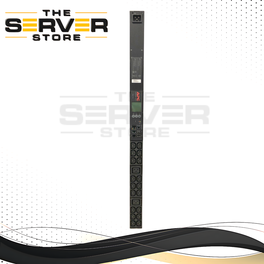 APC Schneider Electric Vertical Rack-Mount PDU (Power Distribution Unit) - Metered Rack, 20-Outlet, 100V-240V/30A, 42U 0U Form Factor. P/N: AP8858NA3.