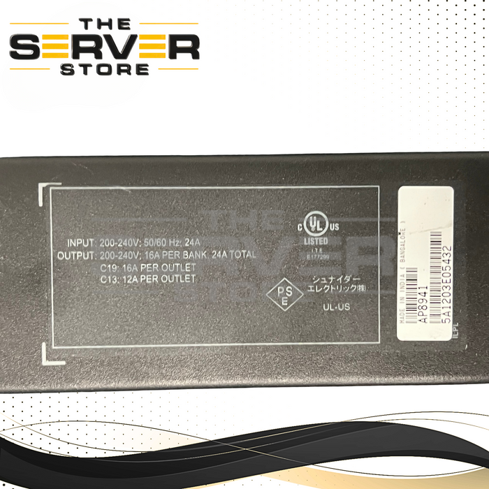 APC Switched Rack PDU 0U 30A 208V 36xC13 6xC19 L6-30P Network Power Strip AP8941