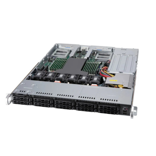 AS -1114CS-TNR Supermicro | EPYC 1U Rack Server, 1 x AMD EPYC 7443, 8 x 64GB RAM, 5 x 7.68TB NVMe SSD, 2 x 480GB SSD, 2 x 800W PSU - REFURBISHED