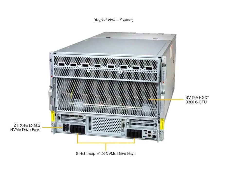Supermicro AS-8126GS-NB3RT HGX B300 GPU A+ AMD EPYC 128cores DDR5 M.2 NVMe PCIe 5.0 8U Rackmount Server (Pre-Configured)