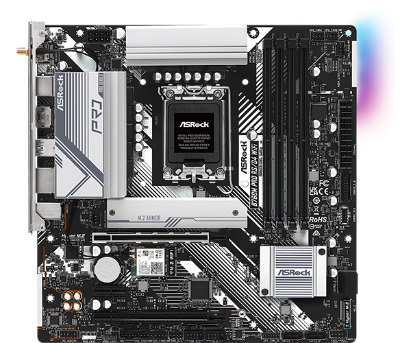 ASRock Pro Gaming Desktop Motherboard - Intel B760 Chipset - Socket