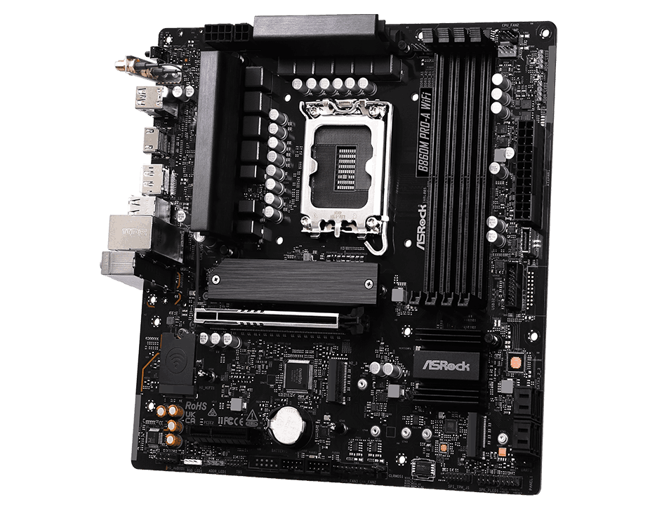 ASRock MB B860M Pro-A WiFi B860 LGA1851 Max256GB DDR5 Micro ATX