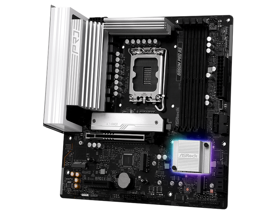 ASRock MB B860M Pro RS B860 LGA1851 Max256GB DDR5 Micro ATX