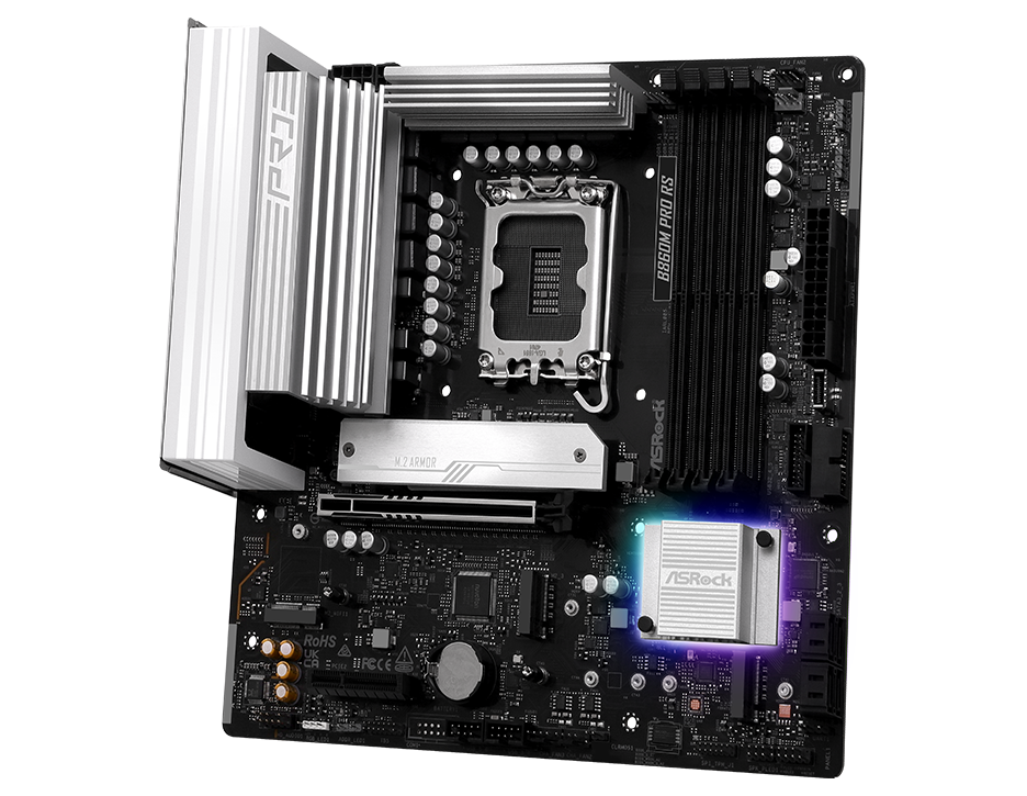 ASRock MB B860M Pro RS B860 LGA1851 Max256GB DDR5 Micro ATX