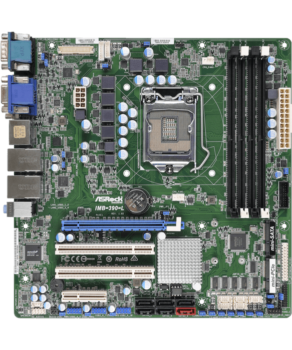 ASRock MB IMB-390-L Q170 LGA1151 Max64GB DDR4 PCIe Micro-ATX Retail