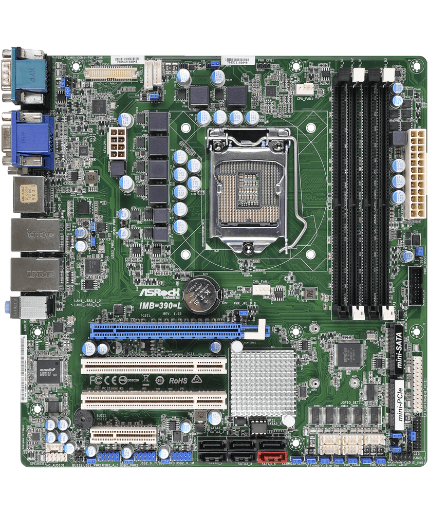 ASRock MB IMB-390-L Q170 LGA1151 Max64GB DDR4 PCIe Micro-ATX Retail