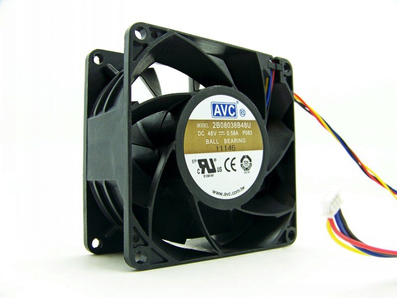 AVC 2B08038B48U 80x80x38mm 48V DC 0.58A Axial Cooling Fan
