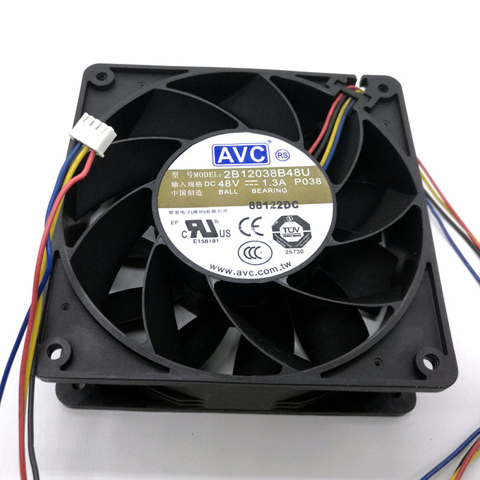 AVC 2B12038B48U 48V DC 120x120x38mm Brushless Cooling Fan