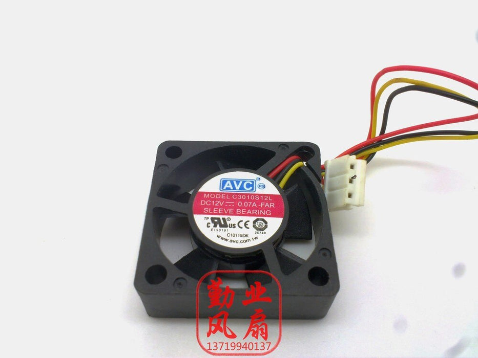 AVC C3010S12L 30x30x10mm 12V DC 0.10A Axial Cooling Fan