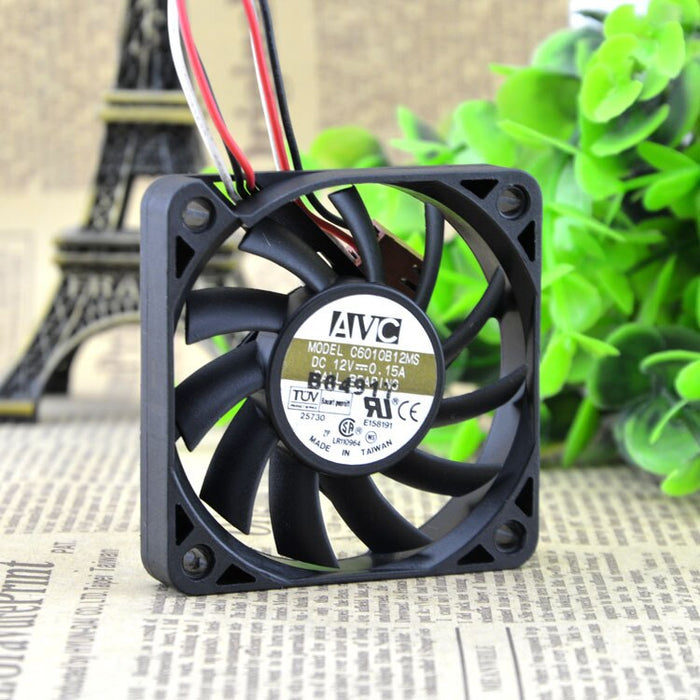 AVC C6010B12MS 60x60x10mm 12V DC 0.15A Axial Cooling Fan