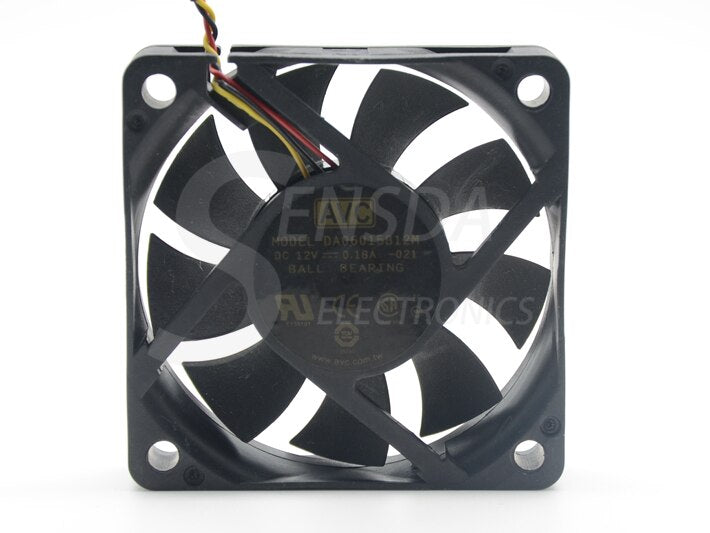 AVC DA06015B12M 60x60x15mm 12V DC 0.18A Axial Cooling Fan