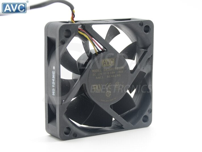 AVC DA06015B12M 60x60x15mm 12V DC 0.18A Axial Cooling Fan