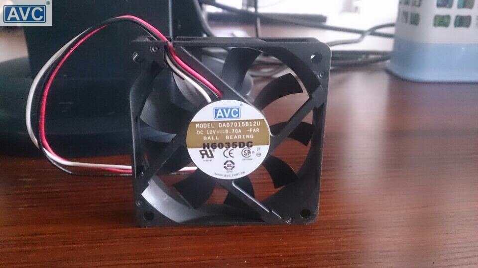 AVC DA07015B12U 70x70x15mm 12V DC 0.70A Axial Cooling Fan