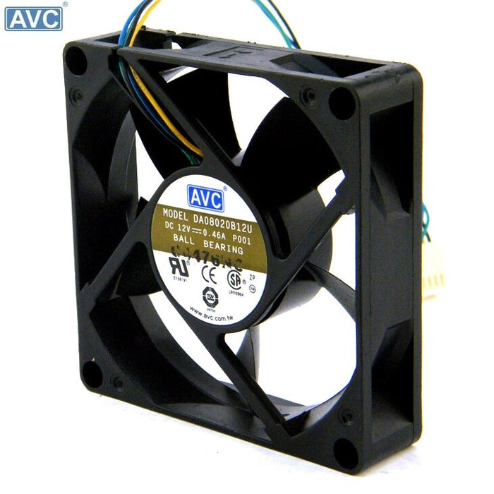 AVC DA08020B12U 80x80x20mm 12V DC 0.46A Axial Cooling Fan
