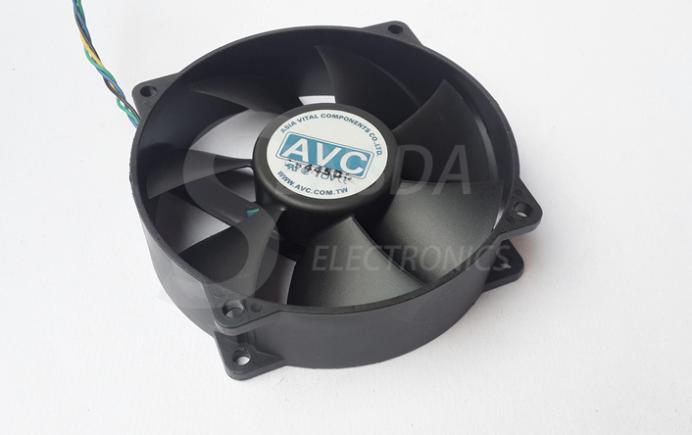 AVC DA09025T12U 95x95x25mm 12V DC 0.7A 4-Wire Axial Cooling Fan