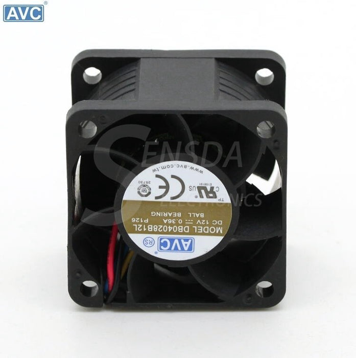AVC DB04028B12L 40x40x28mm 12V DC 0.36A Axial Cooling Fan
