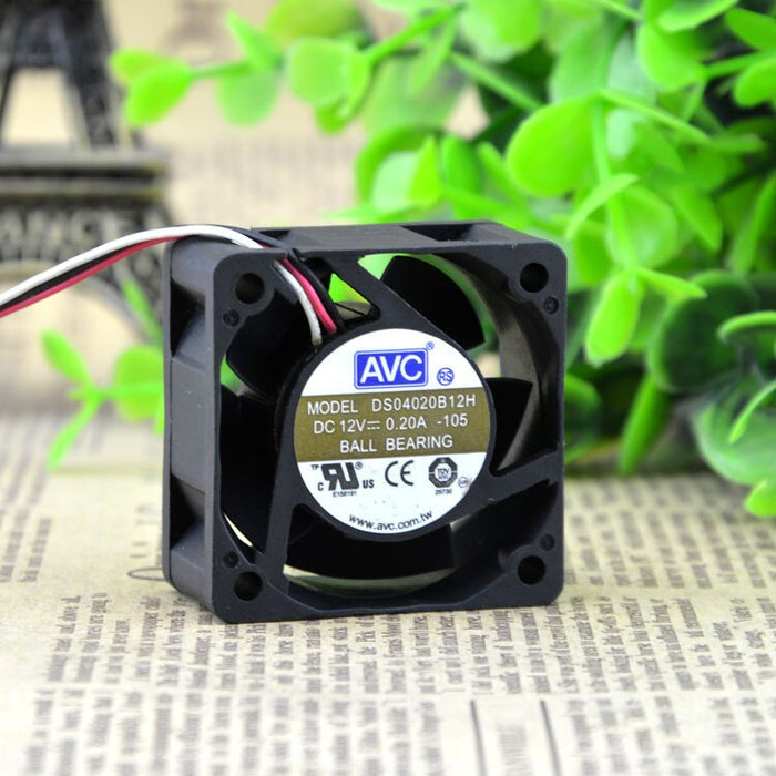 AVC DS04020B12H 40x40x20mm 12V DC 0.20A Axial Cooling Fan