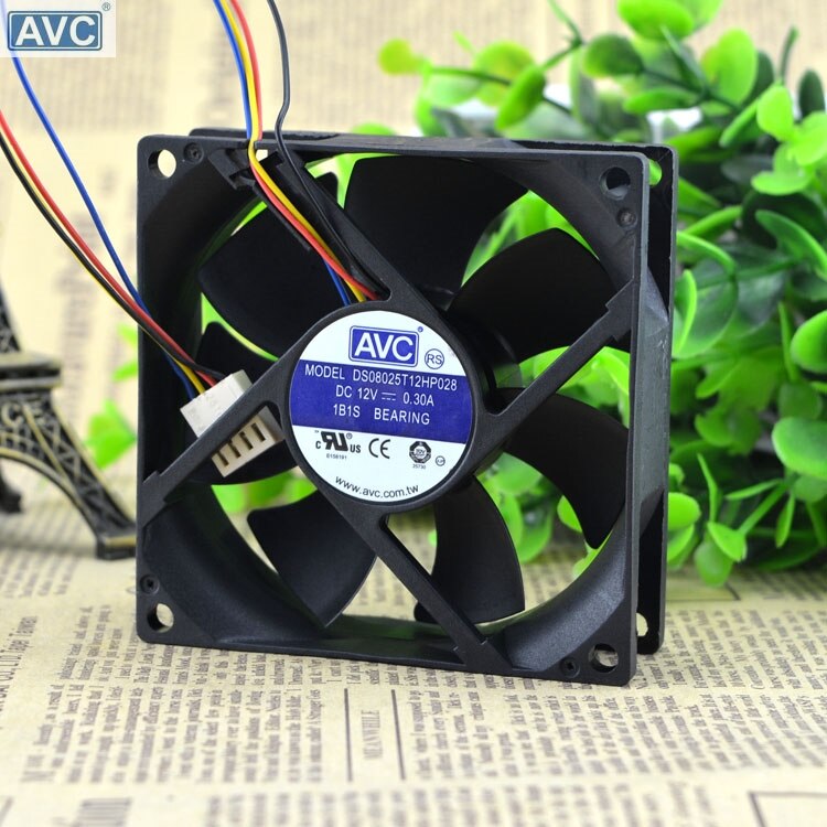 AVC DS08025T12HP028 80x80x25mm 12V DC 0.30A Axial Cooling Fan