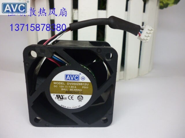 AVC DV05028B12U 50x50x28mm 12V DC 1.65A 4-Wire Axial Cooling Fan