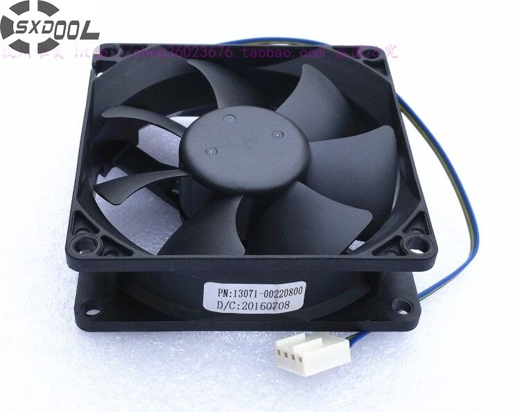 AVC F128025SU 80x80x25mm 12V DC 0.40A 4-Wire Axial Cooling Fan