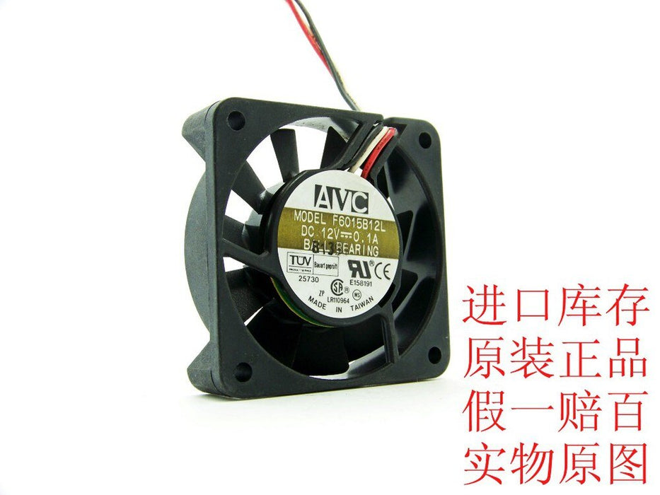 AVC F6015B12L 60x60x15mm 12V DC 0.1A Axial Cooling Fan