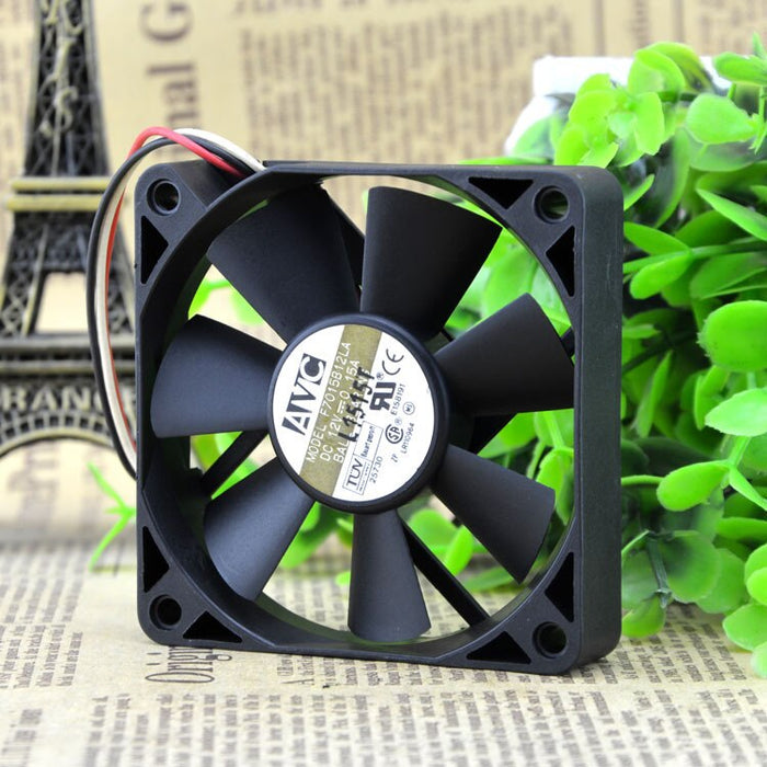 AVC F7015B12LA 70x70x15mm 12V DC 0.15A Axial Cooling Fan