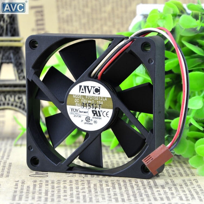 AVC F7015B12LA 70x70x15mm 12V DC 0.15A Axial Cooling Fan