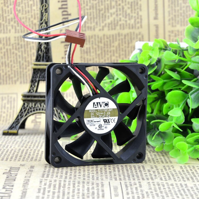 AVC F7015B12MY 70x70x15mm 12V DC 0.2A Axial Cooling Fan