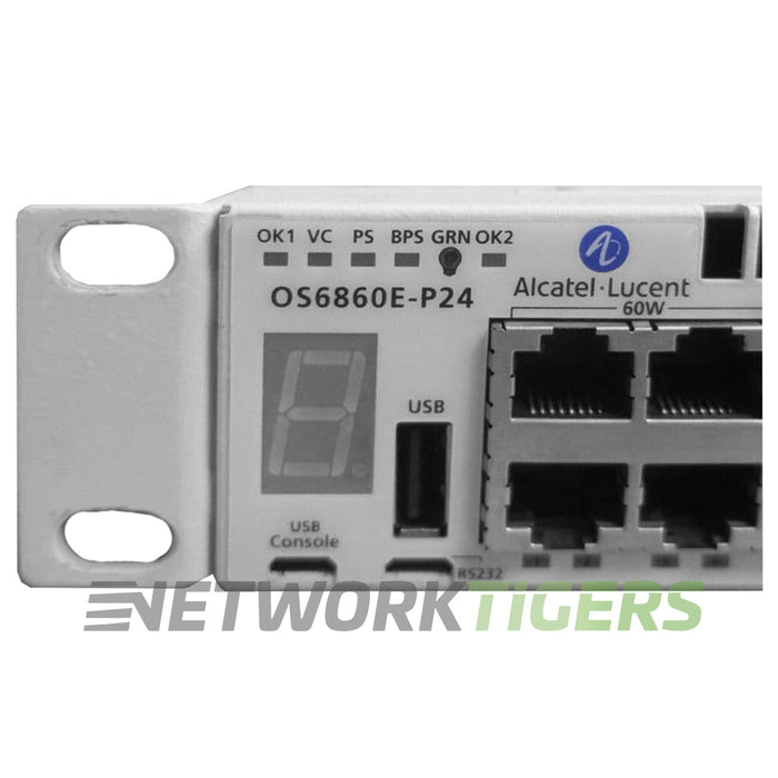 Alcatel-Lucent OS6860E-P24-US 24x 1GB PoE+ RJ45 4x 10GB SFP+ Switch