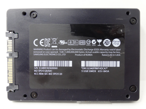 Apple Samsung 840 PRO SSD 512GB SATA 2.5'' Solid State Drive (655-1845A)