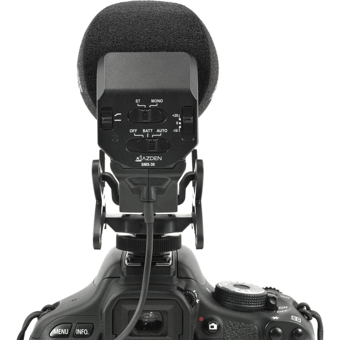 Azden Stereo/Mono Switchable Video Mic with +20dB Boost
