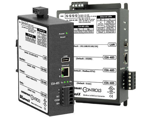 BASGSX-M1/P | BASgatewaySX Modbus to BACnet Gateway Panel Mount with SSL | Contemporary Controls