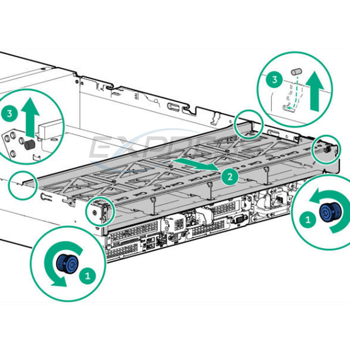 P57113-B21 - 4LFF x1 SAS/SATA Rear Tray Kit | Refurbished HPE ProLiant DL345 Gen11
