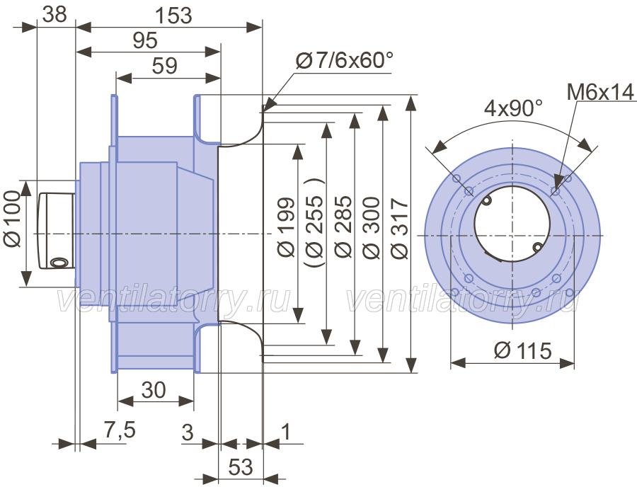 Brand new RH31M-2DK.3B.3R  ZIEHL-ABEGG centrifugal fan 3-230/400V 50HZ 2700RPM