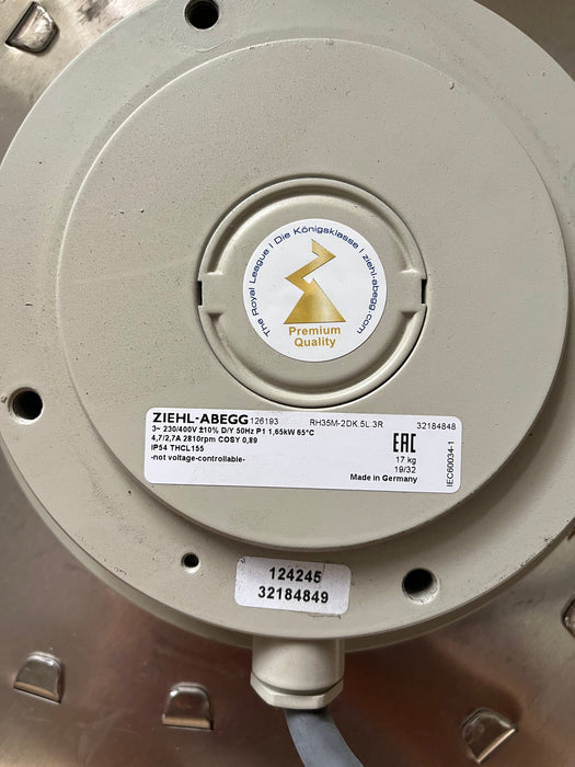 Brand new RH35M-2DK.5L.3R  ZIEHL-ABEGG centrifugal fan 3~ 230/400V 50Hz 1650W 2810r/min