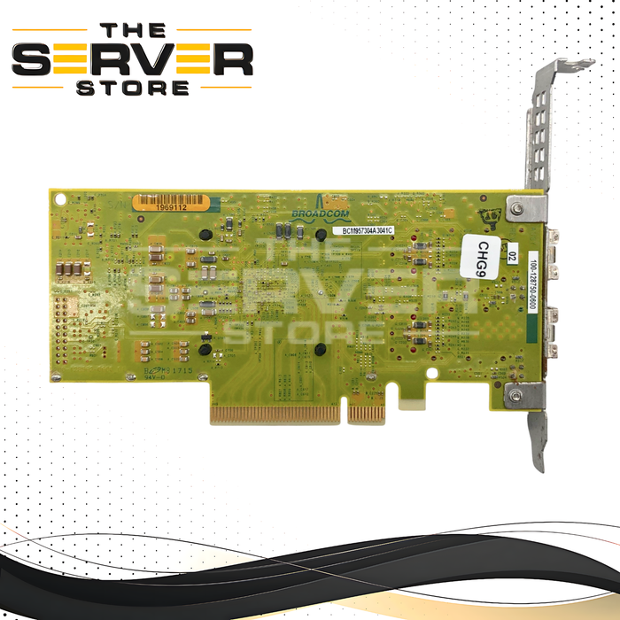 Broadcom Dual-Port 25 Gb/s or 10 Gb/s Ethernet PCI Express Gen3 x8 OCP 3.0 Network Interface Card (NIC) with High Profile Bracket. P/N: BCM957304A3041C.