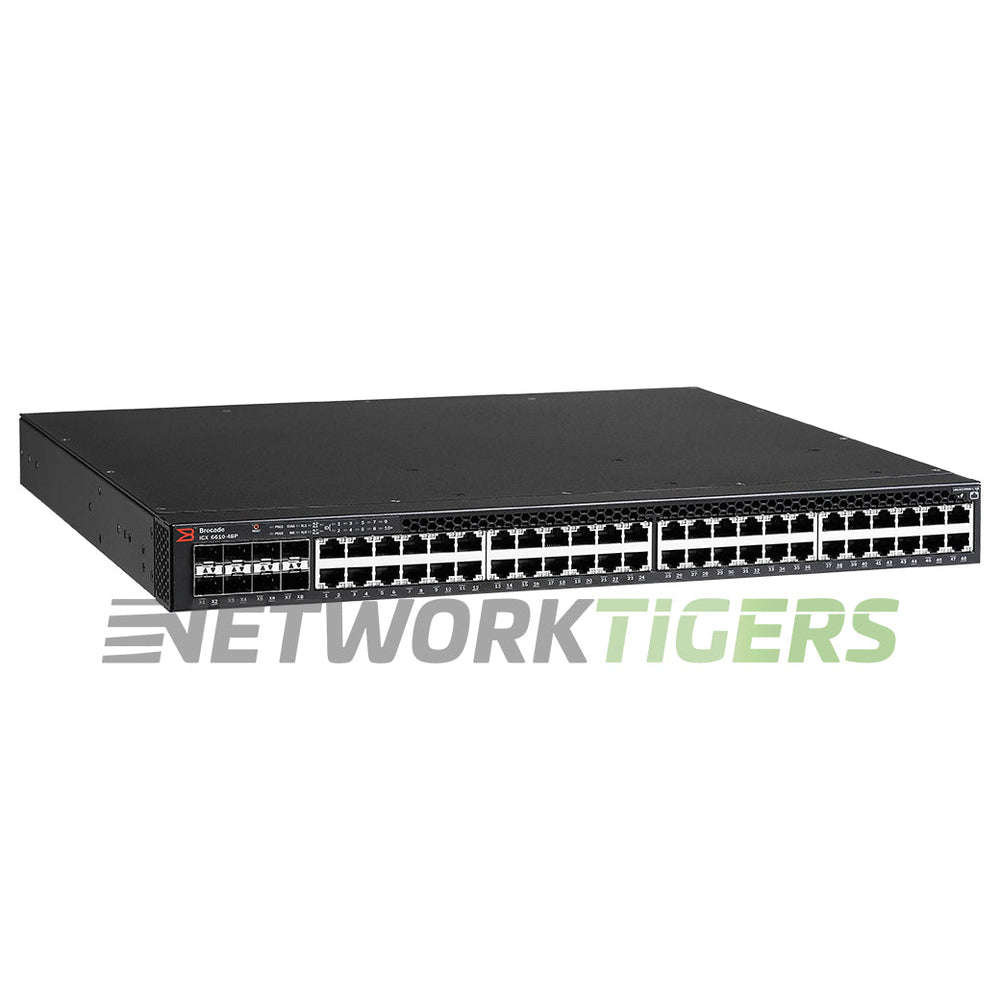 Brocade ICX6610-48-PE 48x 1GB RJ45 8x 1GB SFP F-B Airflow (Premium) Switch