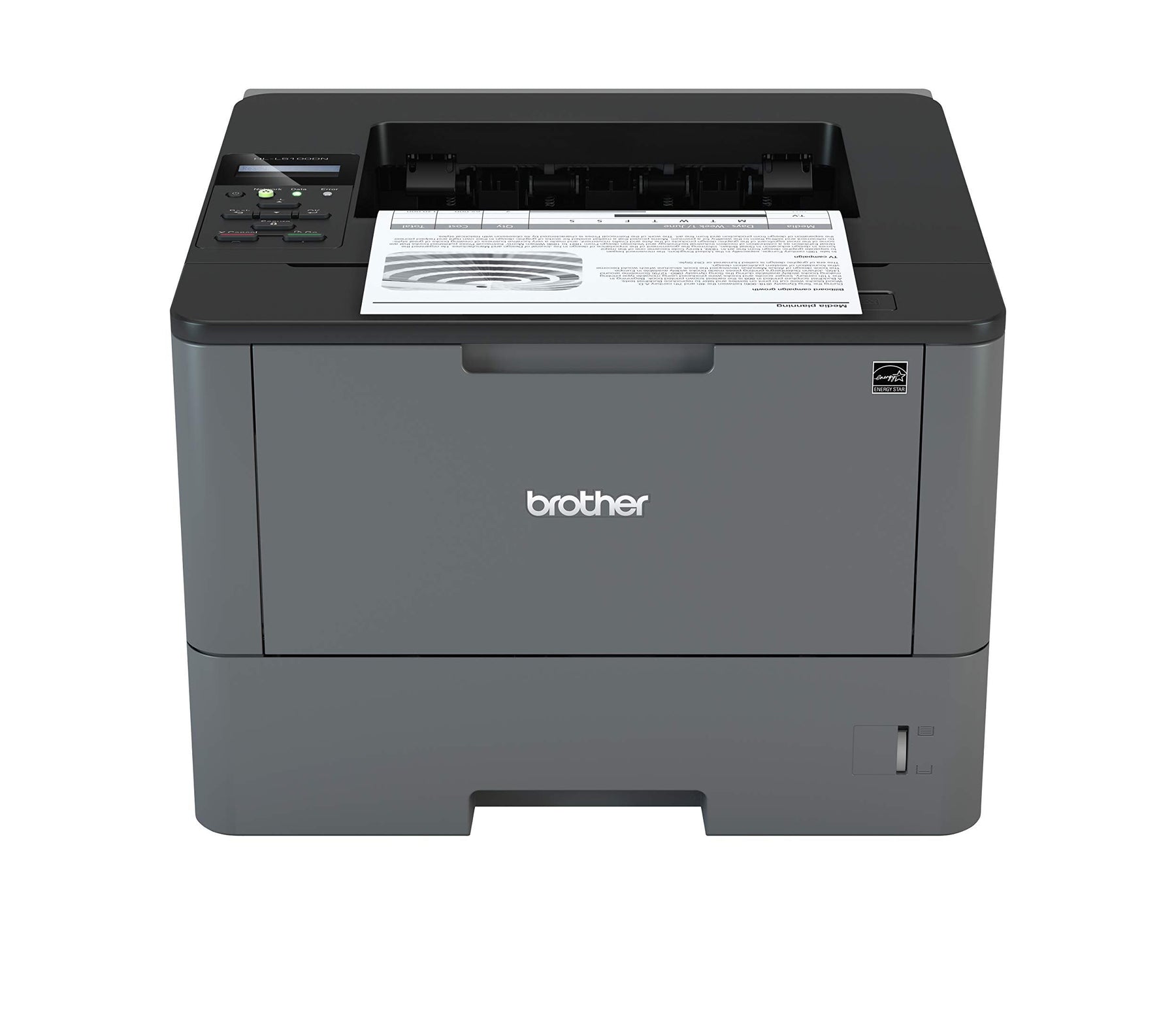 Brother 1200 x 1200 dpi 1200 x 1200 dpi 42 ppm USB, Ethernet Duplex Printing LCD Display Desktop Monochrome Laser Printer - HL-L5100DN