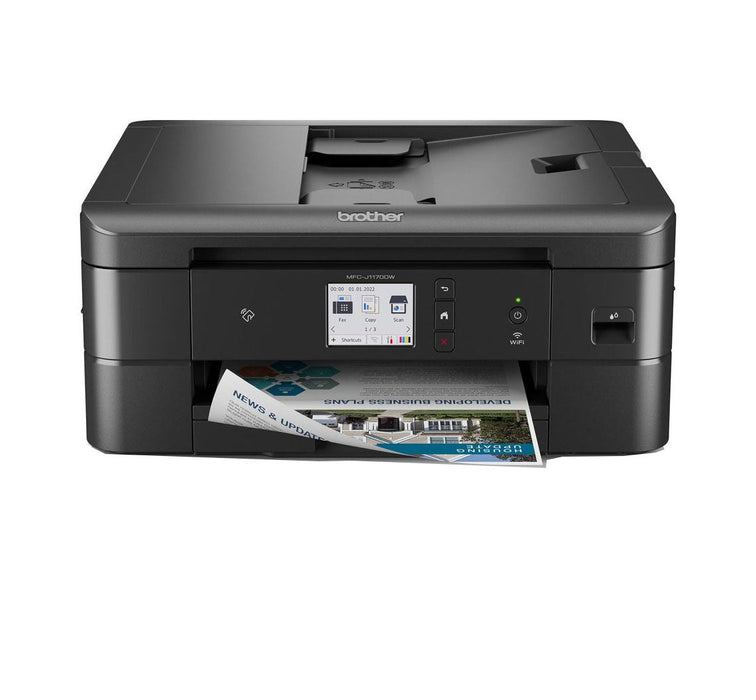 Brother 1200 x 600 dpi 17 ppm USB, Ethernet, Wi-Fi, NFC Automatic Duplex Printing 2.7-inch Touch Screen LCD Display Desktop Color InkJet All-in-One Printer - MFC-J1170DW